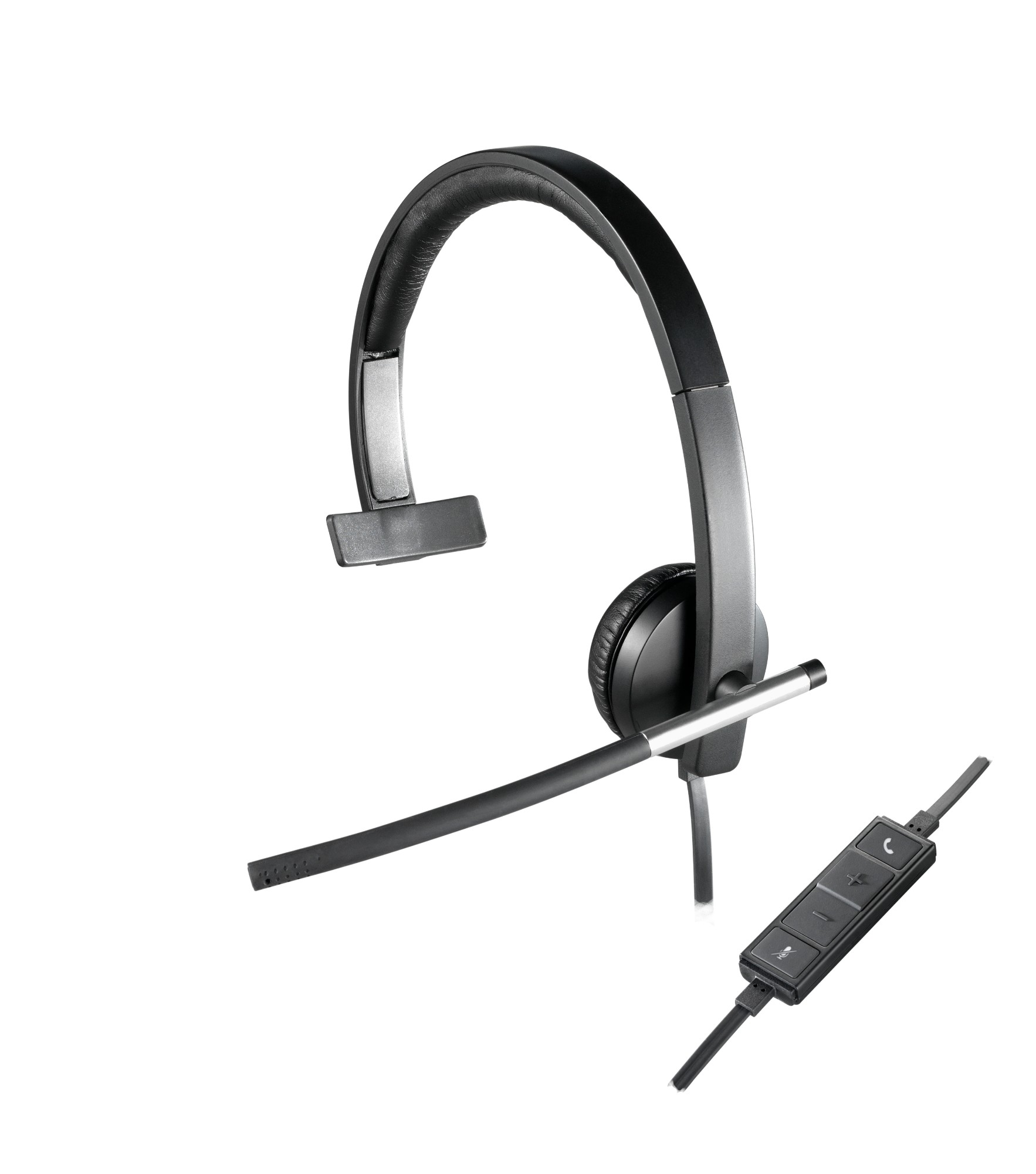 Logitech USB Headset Mono H650e Wired Head-band Office/Call center Black, Grey - 981-000514
